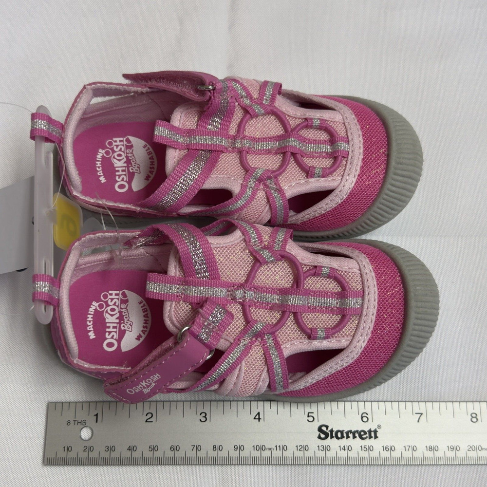 OshKosh Everplay Flexible Outsole Bump Toe Sandal Toddler Size 9 Pink - Picture 5 of 6